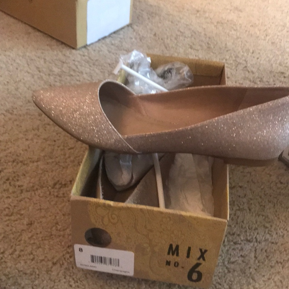 Dressy shimmer flats